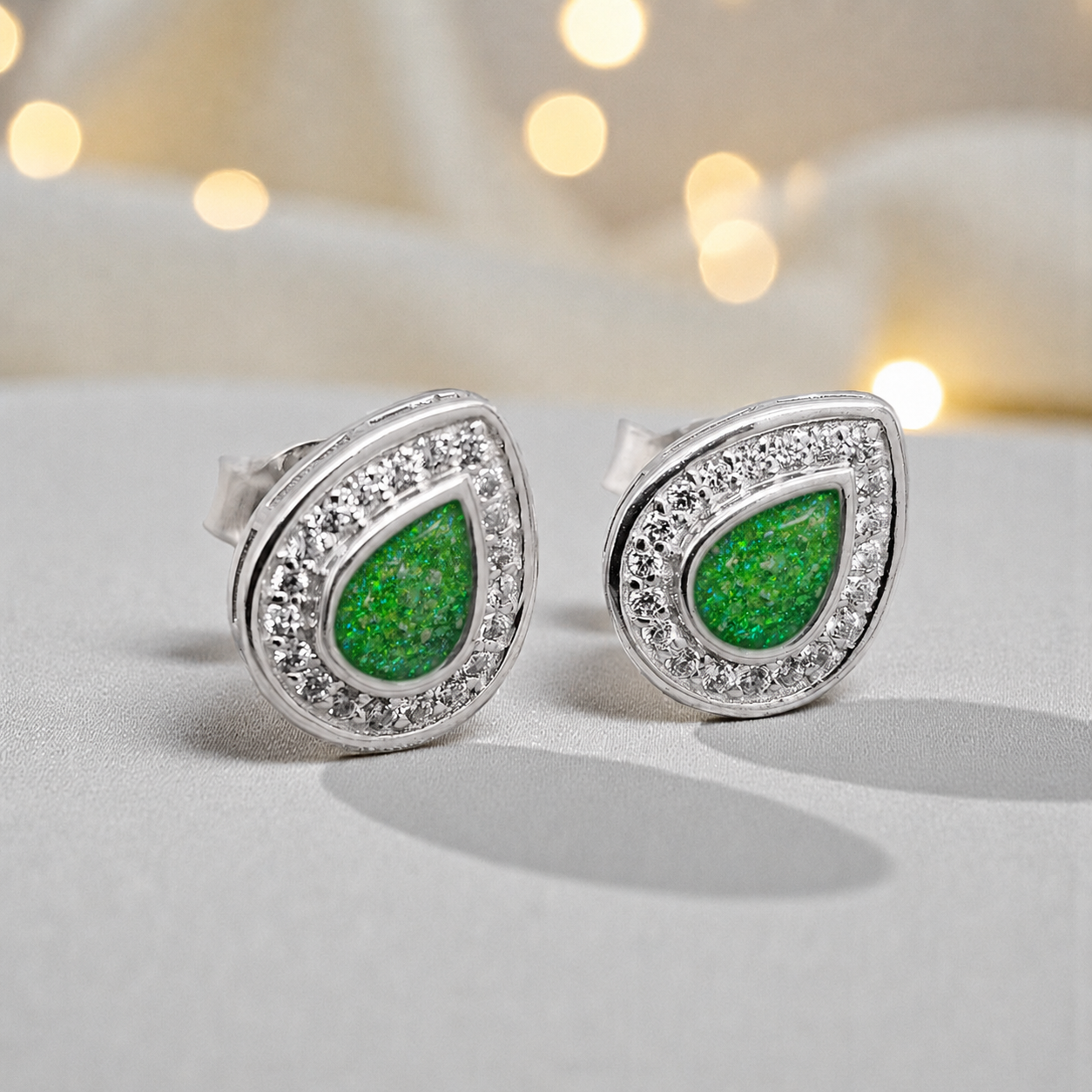 Keepsake Memorial Sterling Silver Ladies Ashes Earrings - Seraph Glow