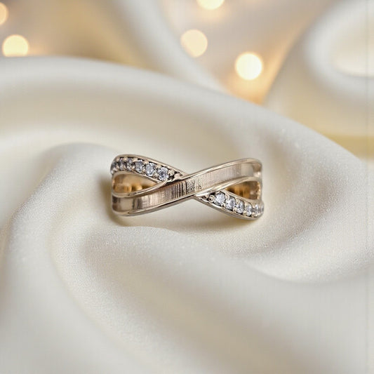 9ct gold ashes infinity memorial ring, handcrafted in lancashire, uk