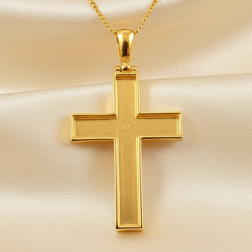9ct gold mens memorial cross handcrafted in lancashire