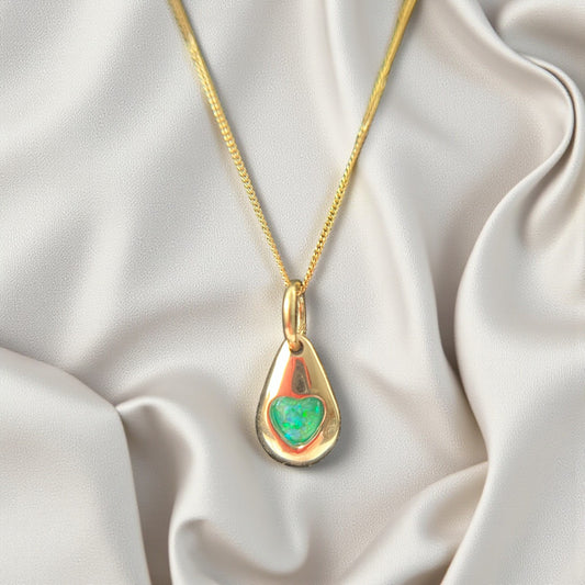 9ct Gold pebble memorial pendant, handcrafted in Lancashire, UK