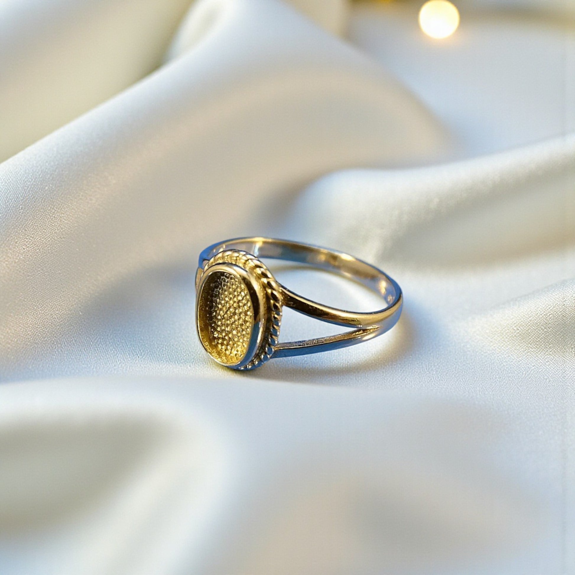 9ct gold rope edge ashes ring,handcrafted in lancashire, uk