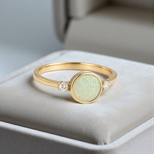 9ct gold round memorial ring, handcrafted in Lancashire, UK