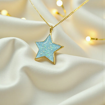 Merak Star 9ct gold pendant, handcrafted in Lancashire UK – by Keepsake Memorial Jewellery
