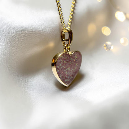 9ct gold heart ashes keepsake pendant, handcrafted in lancashire 