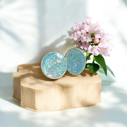 Solid 9ct Gold Milled Edge Earrings