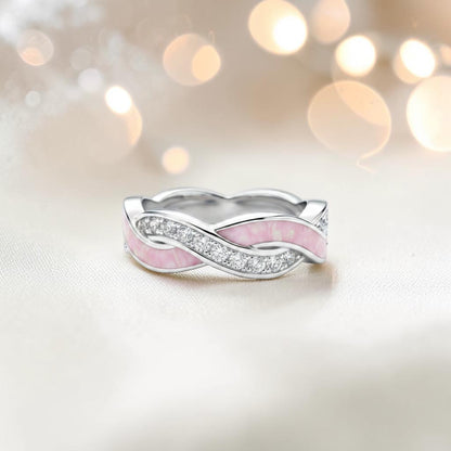 Grace Band — silver entwined ashes memorial ring, handcrafted in Lancashire, UK