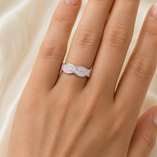 silver keepsake memorial grace memorial ring, handcrafted in lancashire