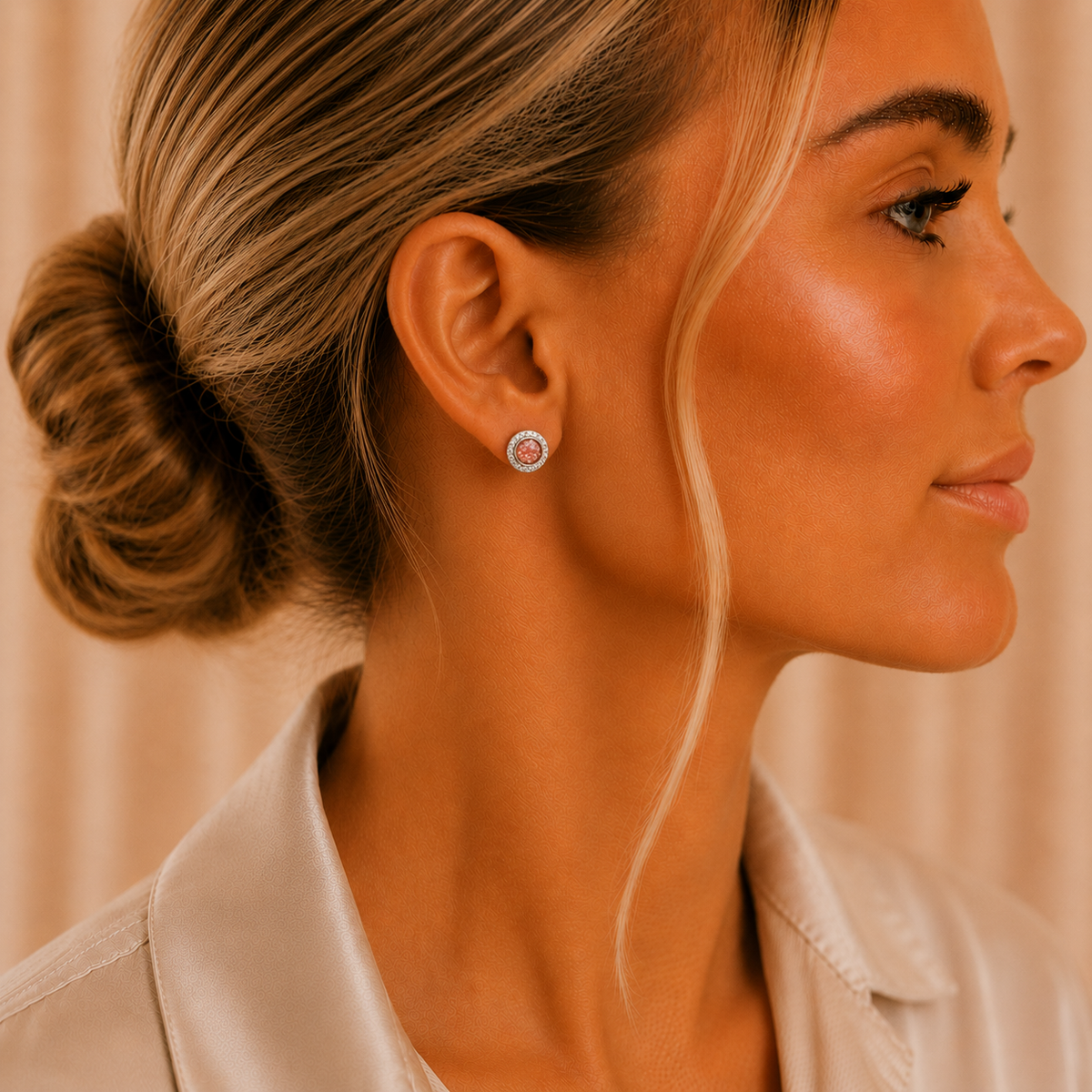 Halo's memorial stud earrings — sterling silver halo ashes earrings, handcrafted in Lancashire, UK