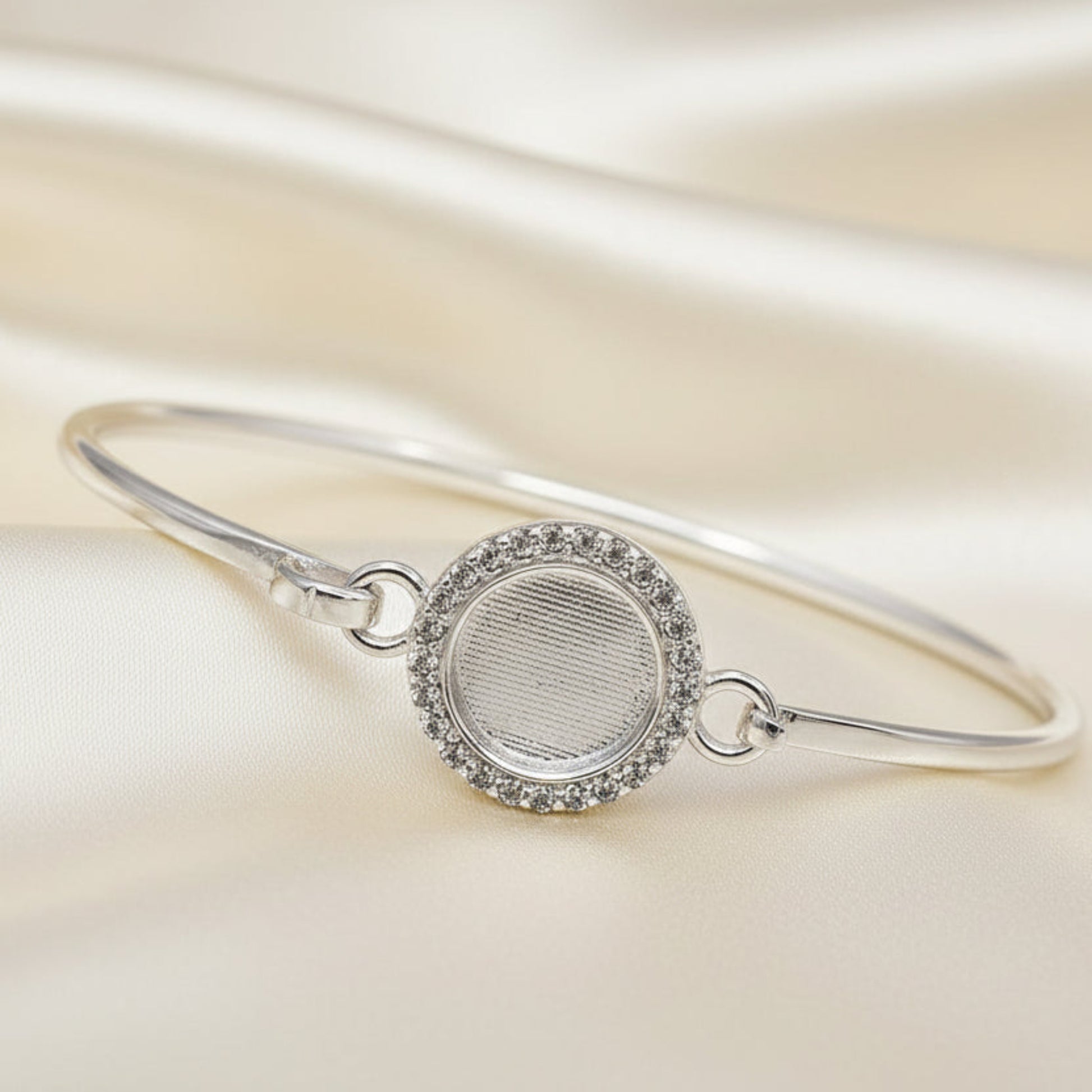 Halo Bangle — silver halo ashes memorial bangle, handcrafted in Lancashire, UK