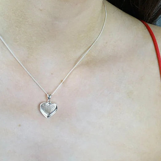 Solid 925 Silver Heart Pendant