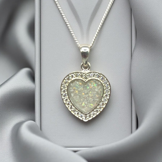 Silver heart keepsake pendant, handcrafted in Lancashire, UK