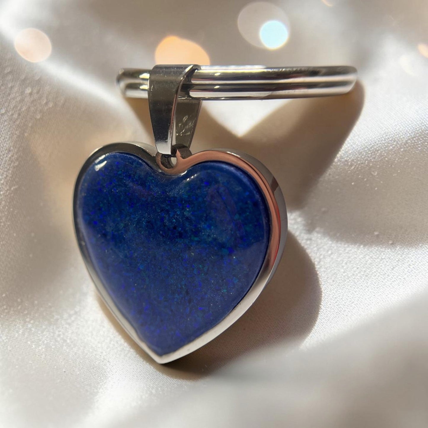heart ashes keyring, handcrafted in lancashire 