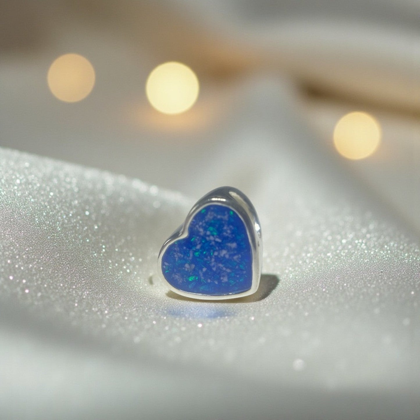 heart ashes memorial charm, handcrafted in lancashire, uk