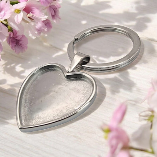 Stainless Steel Heart Keyring