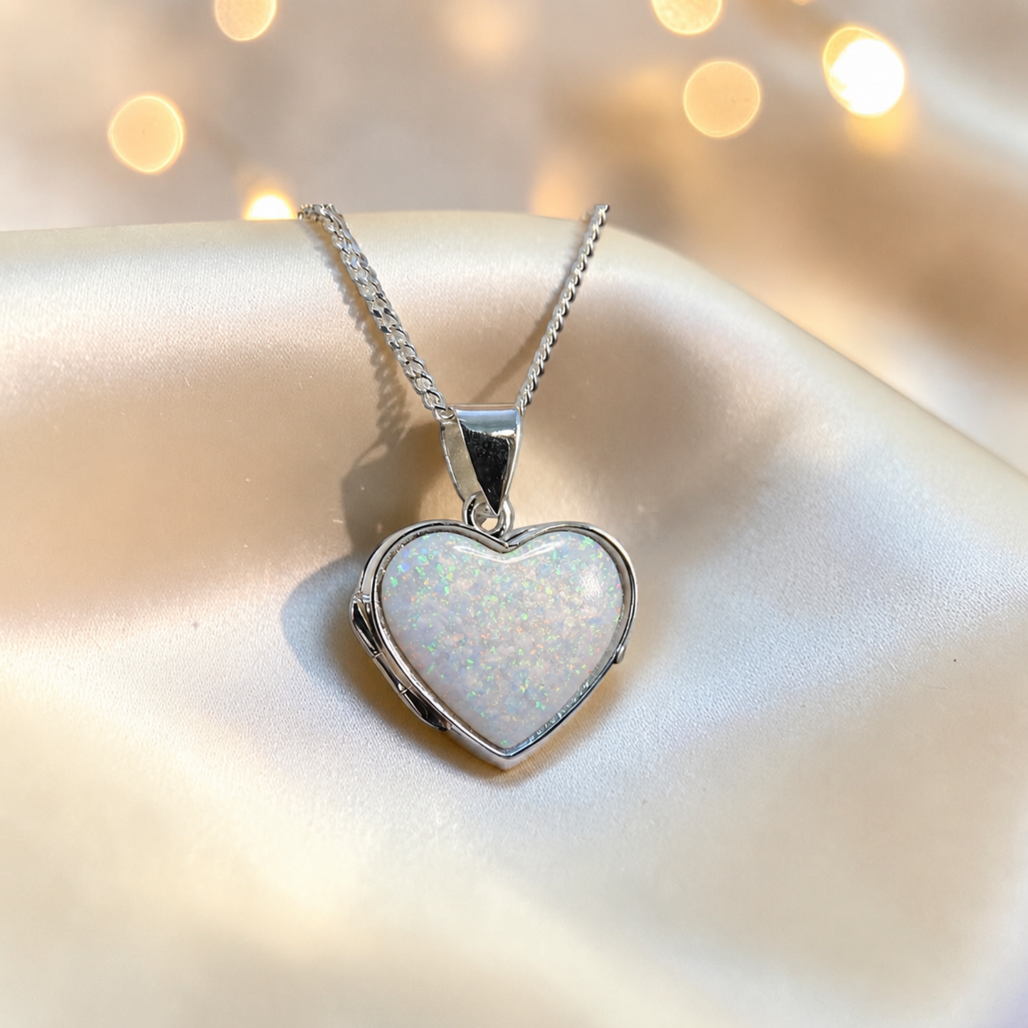 heart memorial locket, handcrafted in uk