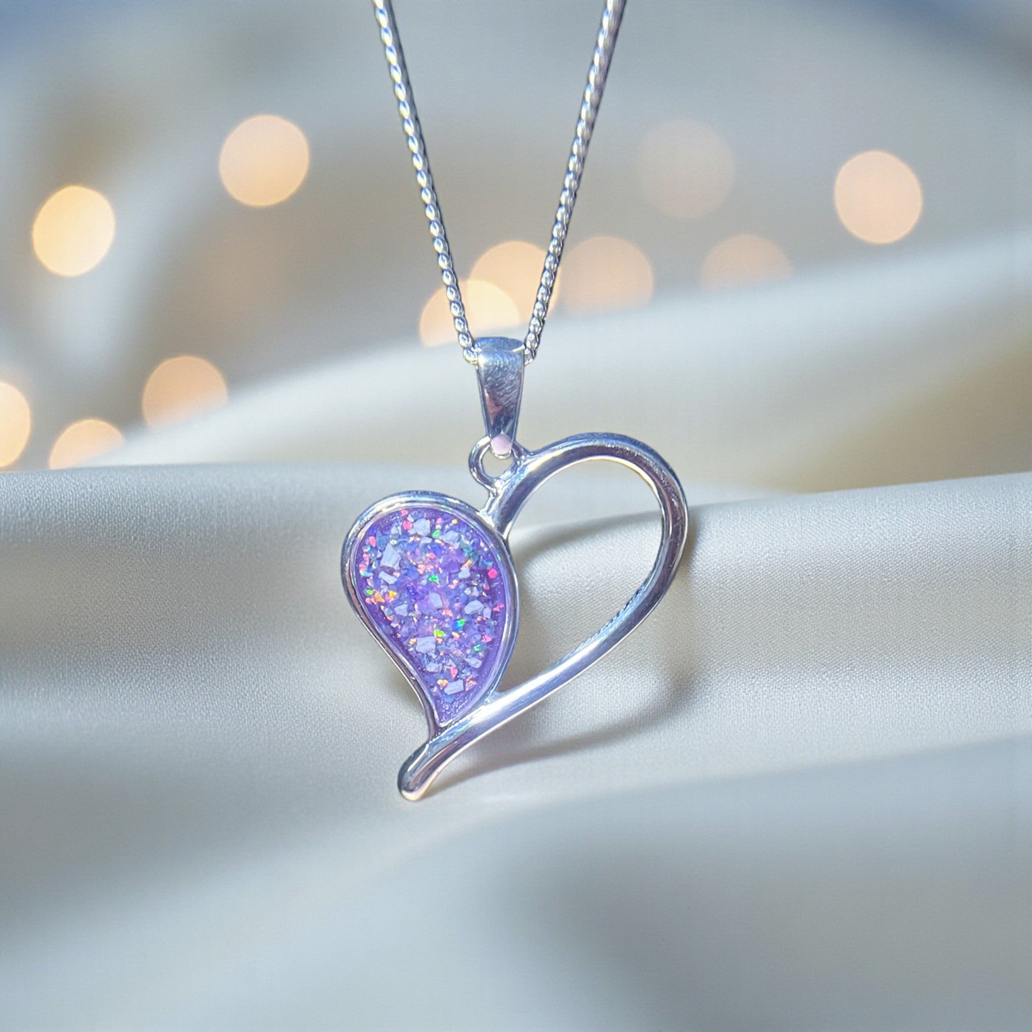 Elnath Silver Open Heart Memorial Ashes Pendant | 925 Sterling