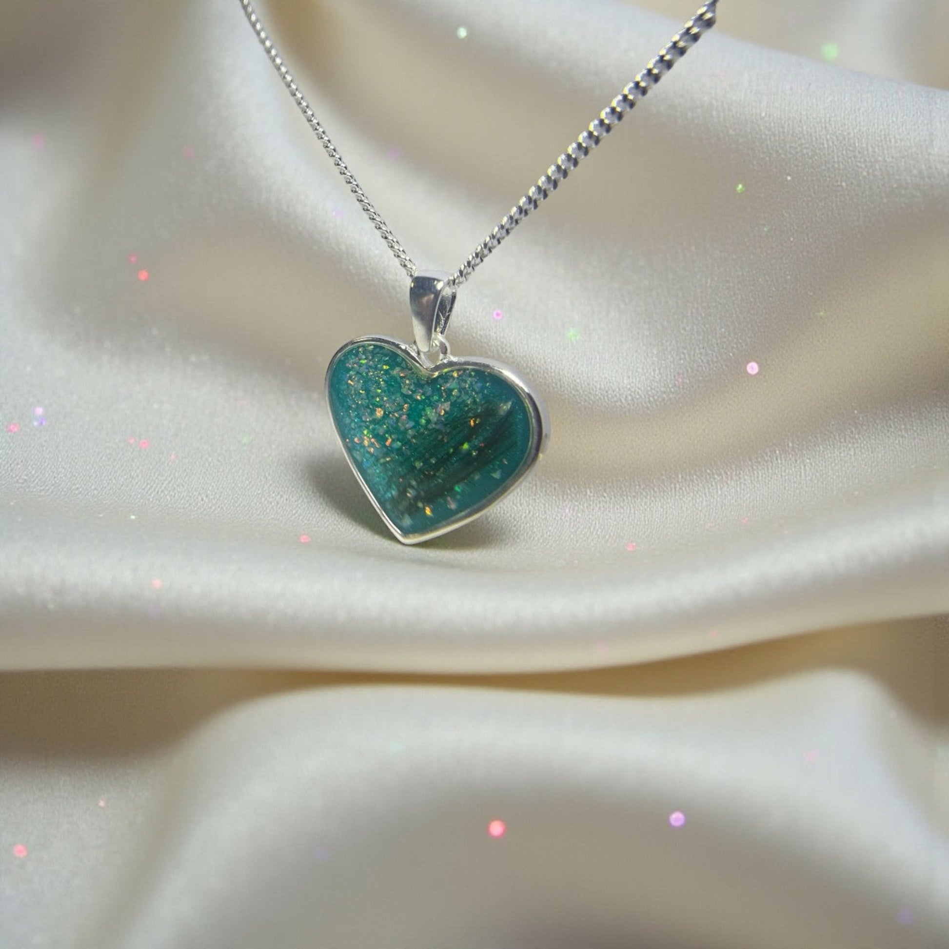 silver heart  keepsake pendant, handcrafted in uk