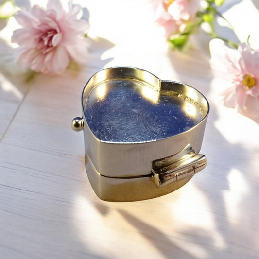 Solid 925 Silver Heart Pill Box