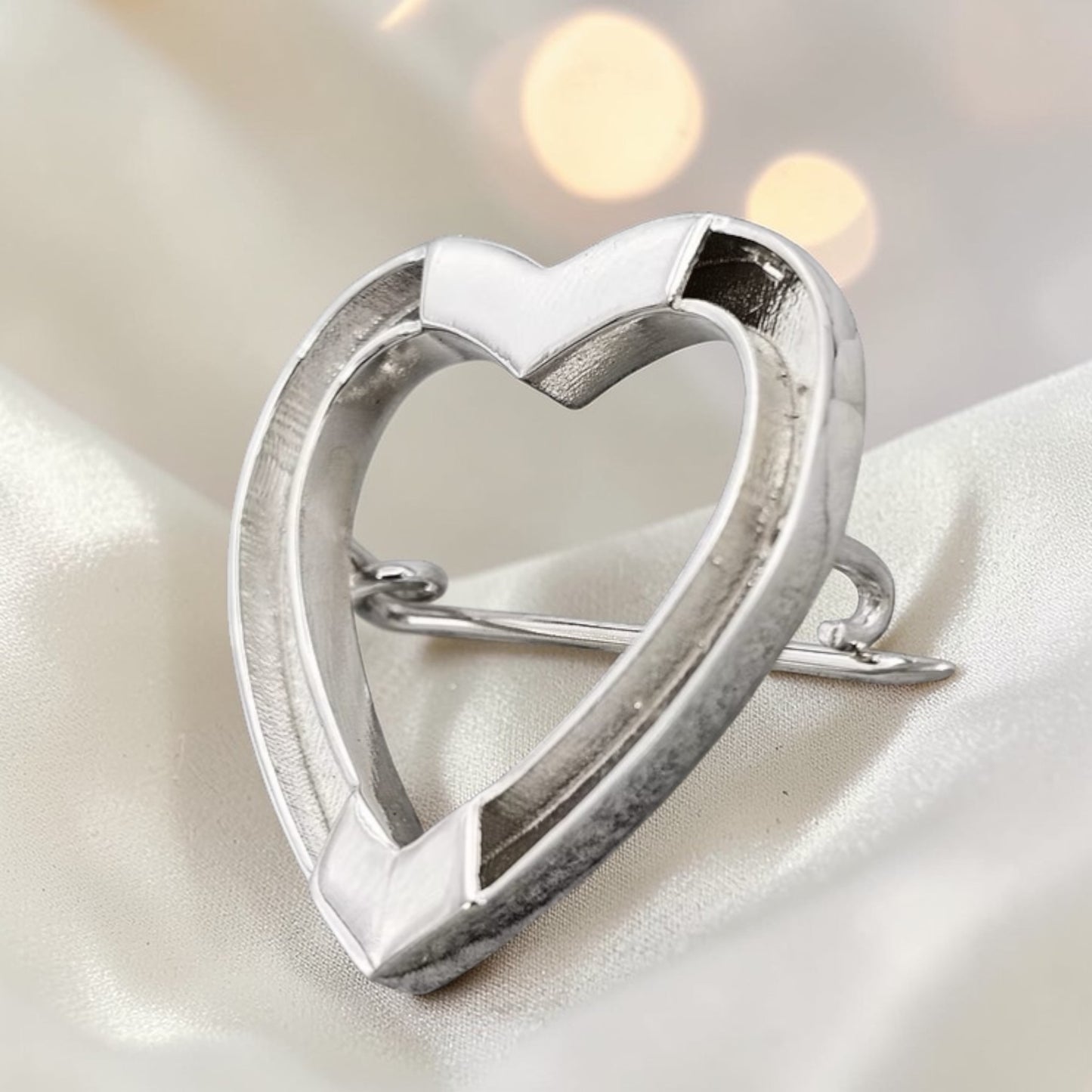 Spirit Stock Tie Pin — silver heart ashes memorial stock pin, handcrafted in the UK
