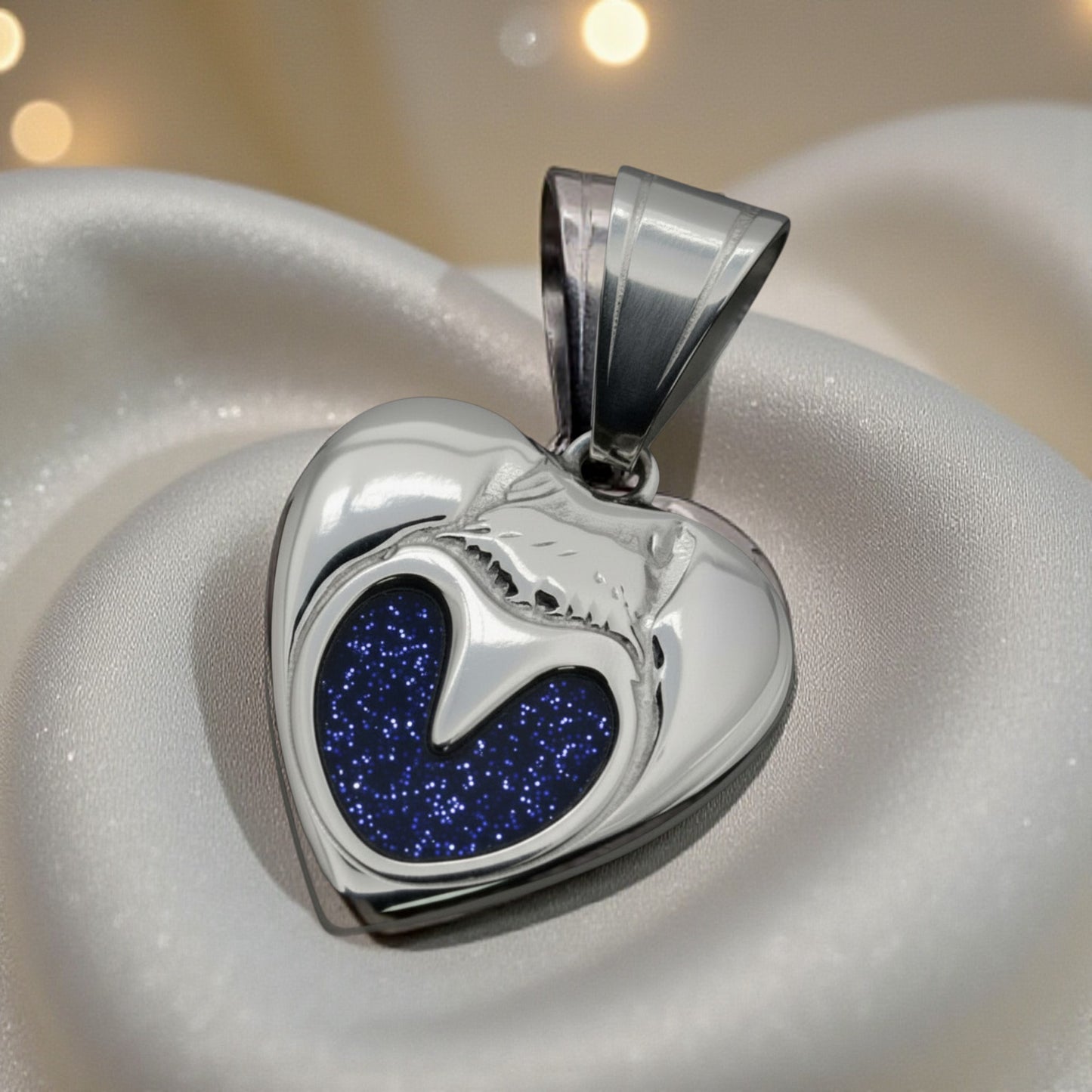 stainless steel horse hoof memorial pendant handcrafted in lancashire, uk