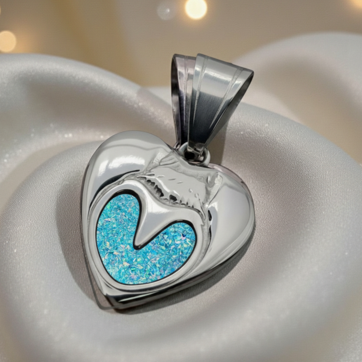 horseshoe stainless steel pendant or keyring, handcrafted in uk