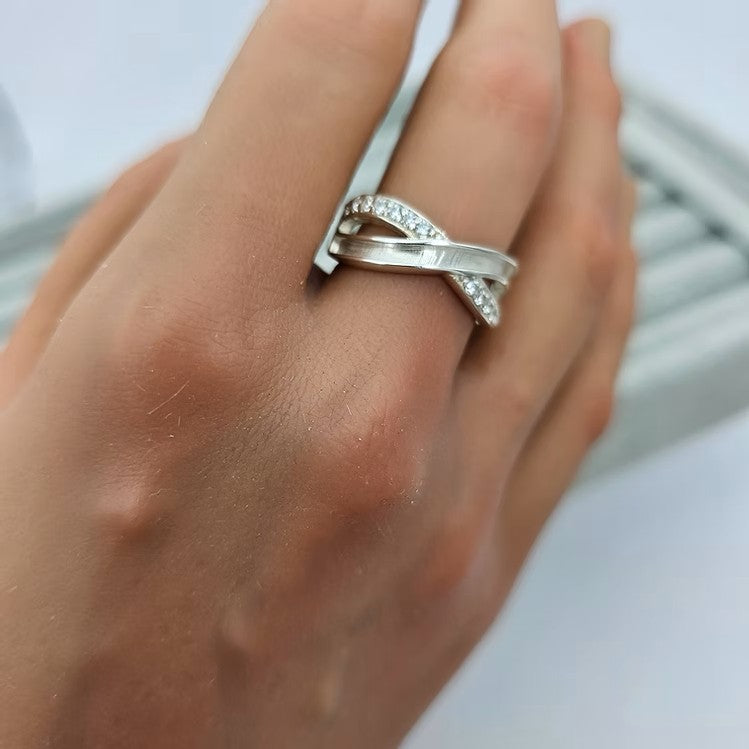 Keepsake Memorial Silver Ladies Infinity CZ Ashes Ring - Elsie