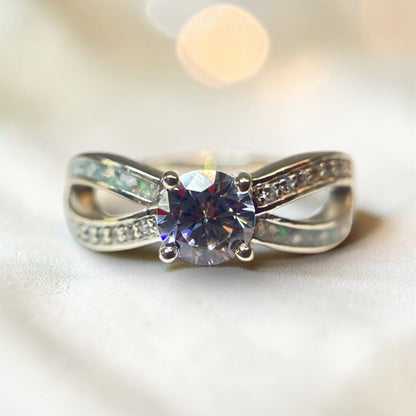 Infinity Solitaire — silver infinity solitaire ashes memorial ring, handcrafted in the UK