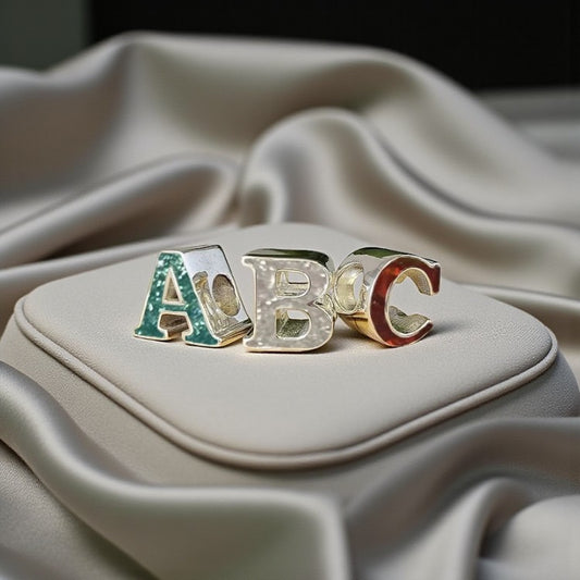 Silver Initial memorial charm, handcrafted in Lancashire, UK