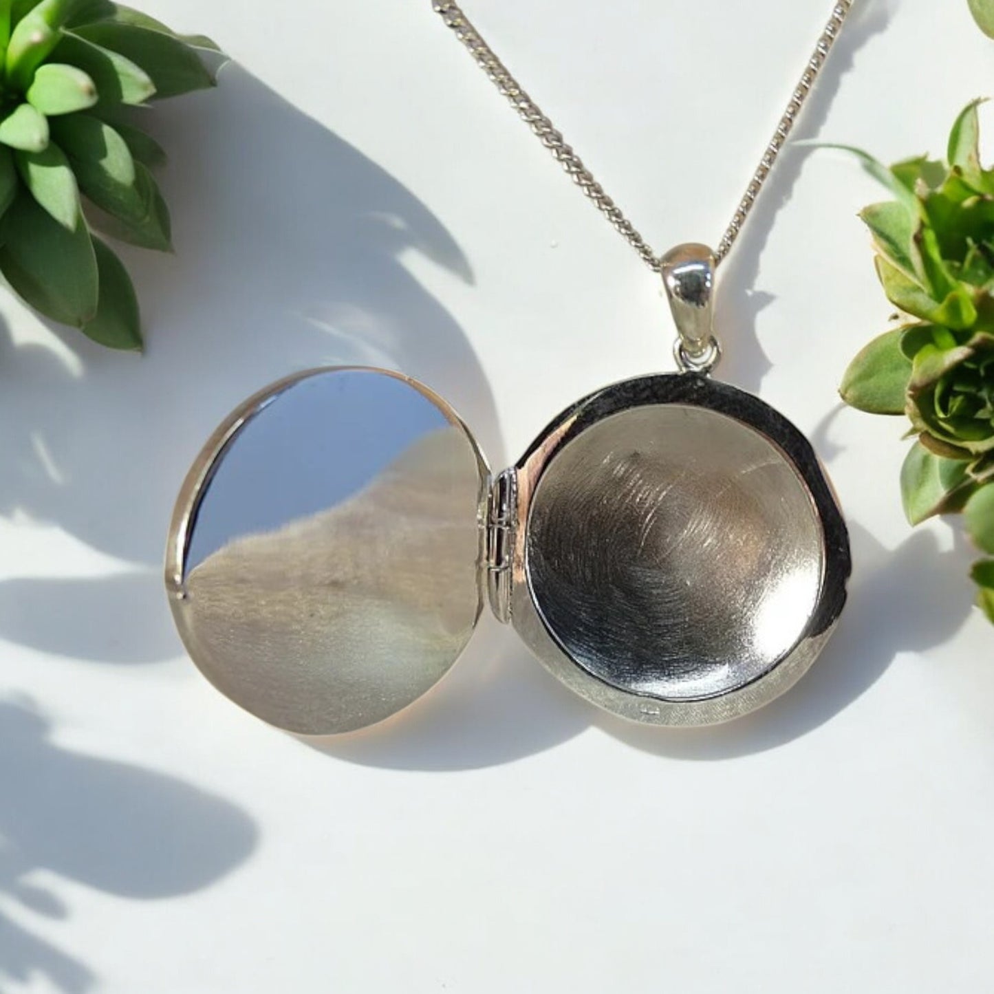 Solid 925 Silver Round Locket