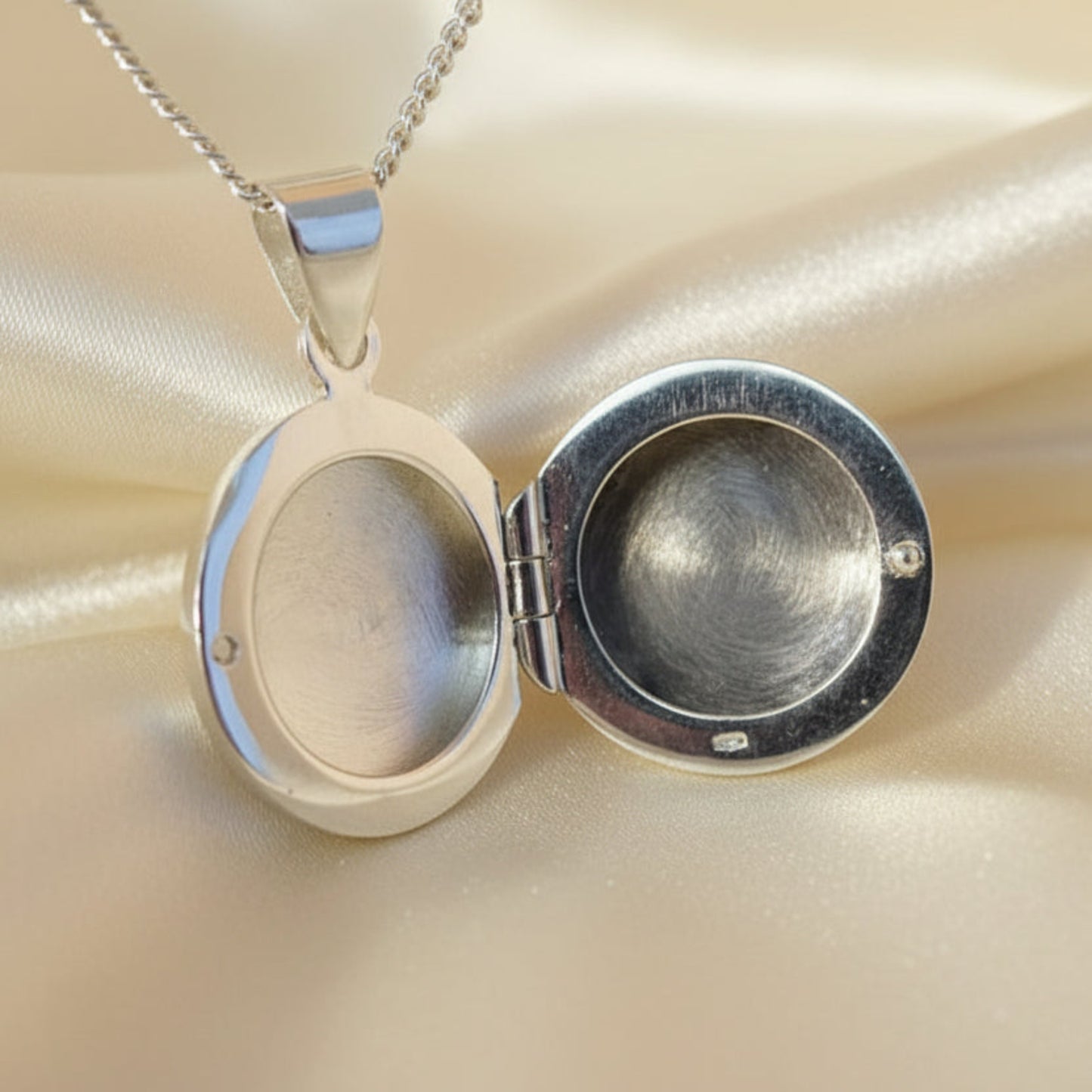 silver memorial locket handcrafted in lancashire