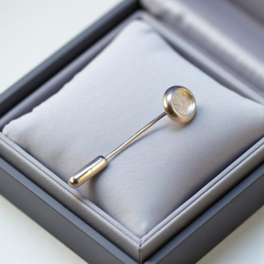 Beautiful silver memorial tie pin made in Lancashire, UK