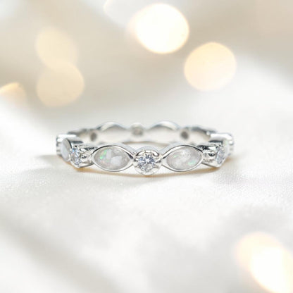 Liora Band — silver full band ashes memorial ring, handcrafted in Lancashire, UK