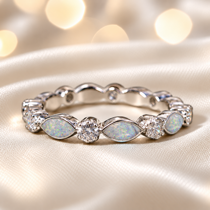 Keepsake memorial silver ashes Liora band ring, handcrafted in Lancashire