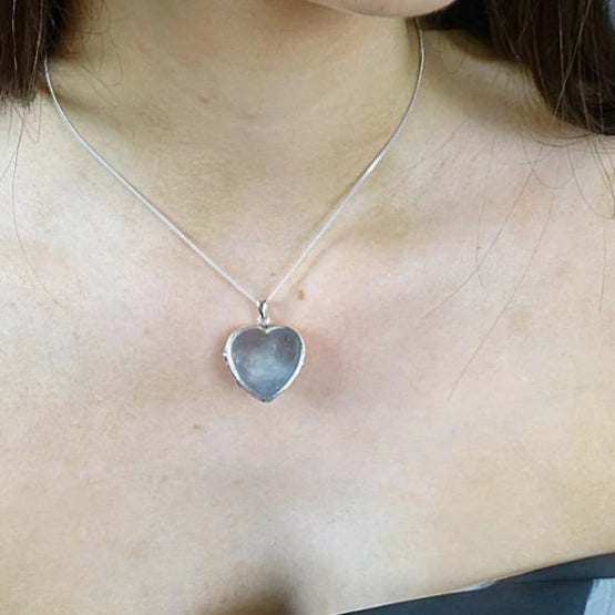 Heart Shaped Solid 925 Silver Locket (Large)