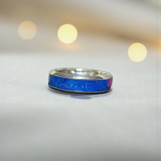 mens ashes wide channel ring, handcrafted in lancashire, uk