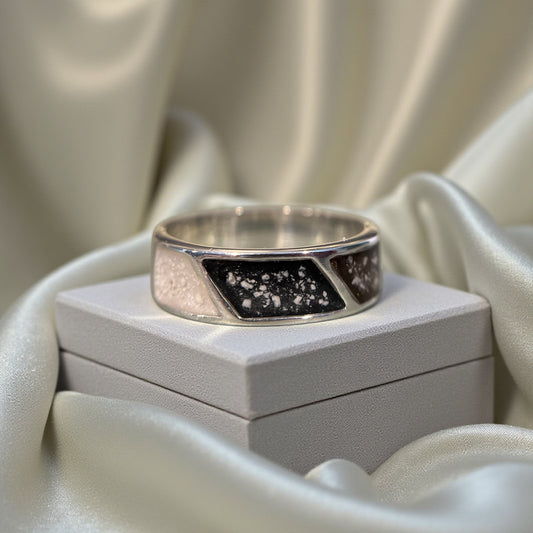 handcrafted men's ashes ring Lancashire 