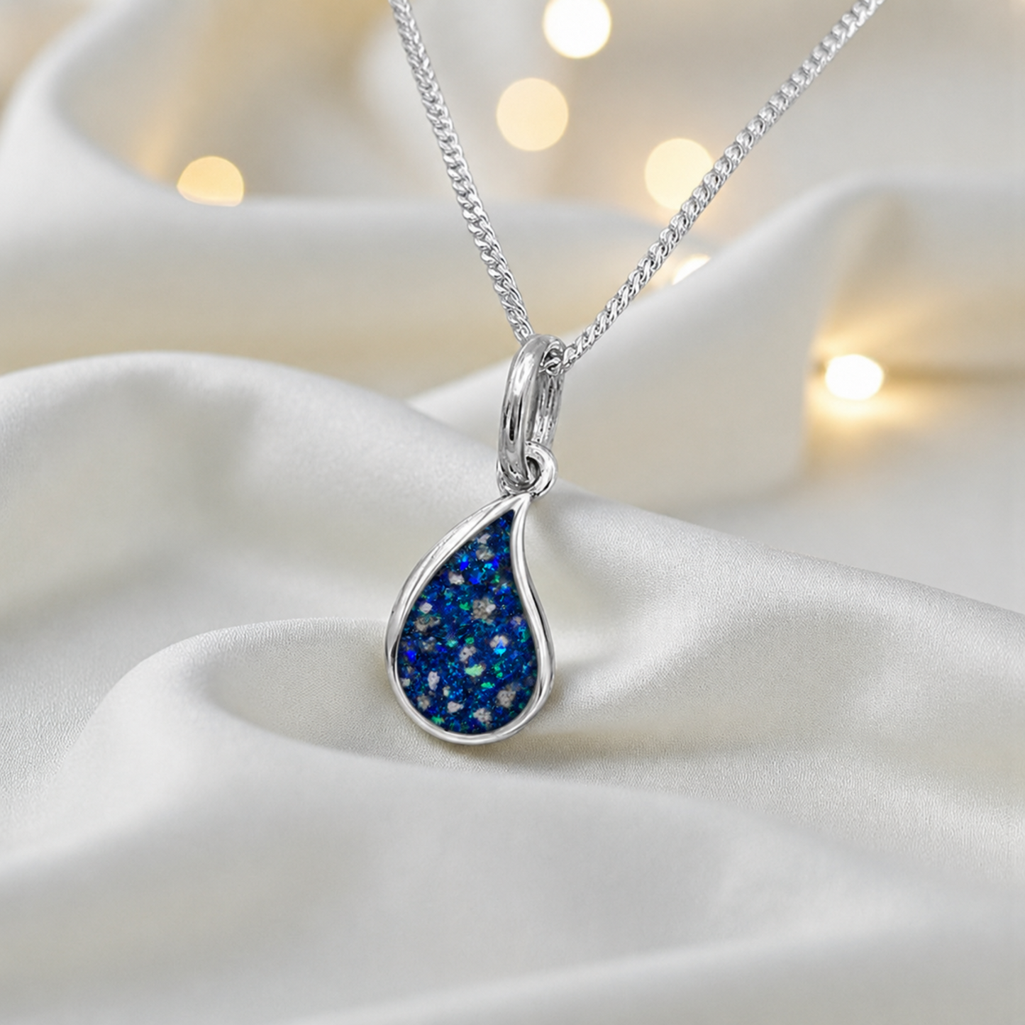 silver memorial pendant, handcrafted in lancashire 