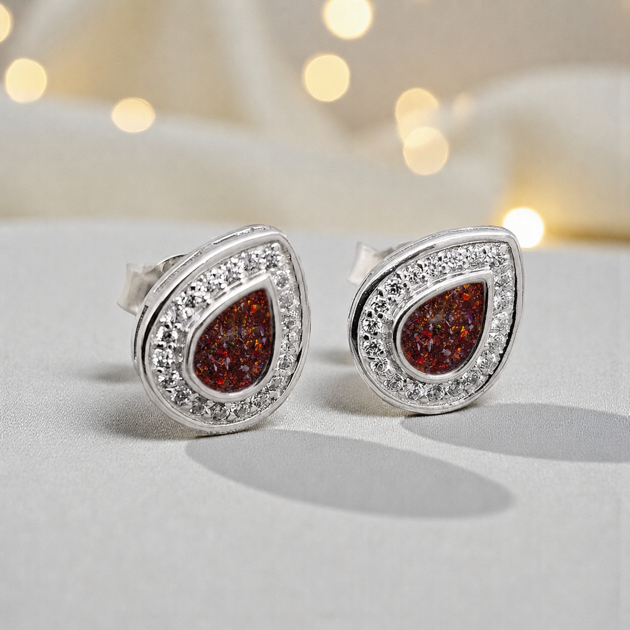 Keepsake Memorial Sterling Silver Ladies Ashes Earrings - Seraph Glow