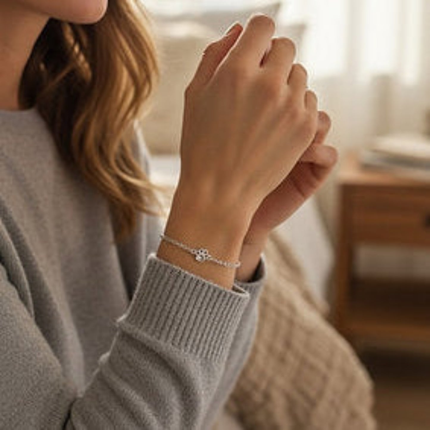 molly bracelet on wrist