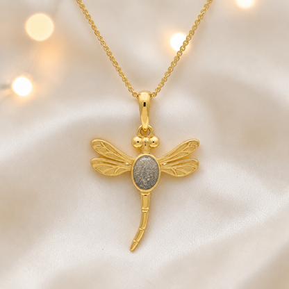 Natural Ash Golden Presence 9ct gold pendant, handcrafted in Lancashire UK – by Keepsake Memorial Jewellery