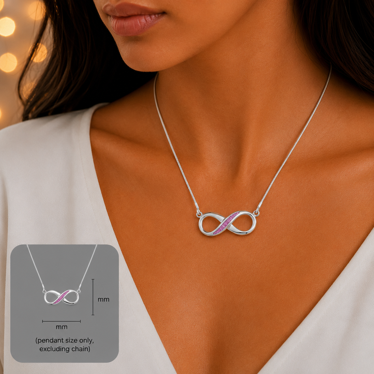 Nunki infinity memorial pendant, handcrafted in Lancashire UK - by Keepsake Memorial Jewellery
