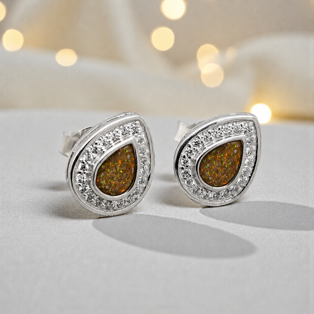 Keepsake Memorial Sterling Silver Ladies Ashes Earrings - Seraph Glow
