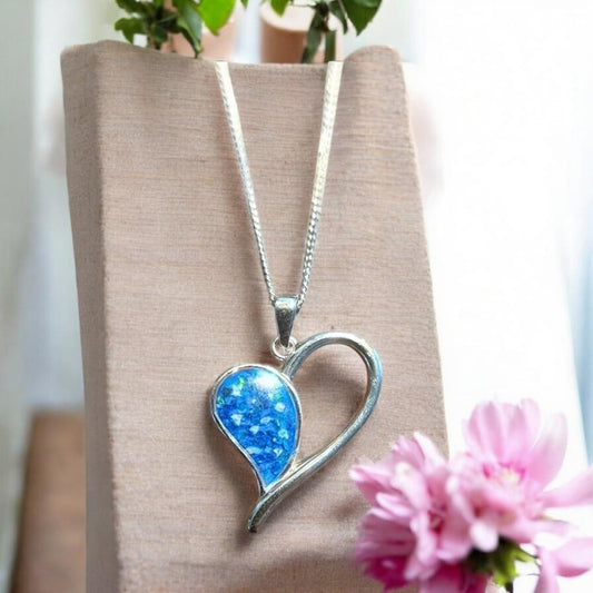 Pretty Solid 925 Silver Open Design Heart Pendant
