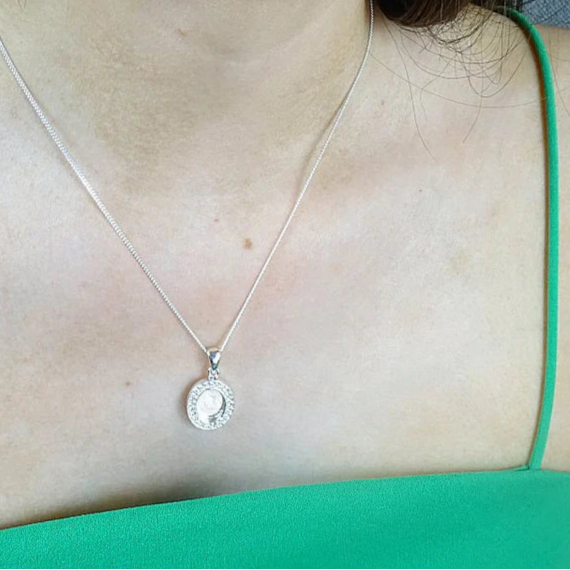 Stunning Silver Pendant with CZ Surround