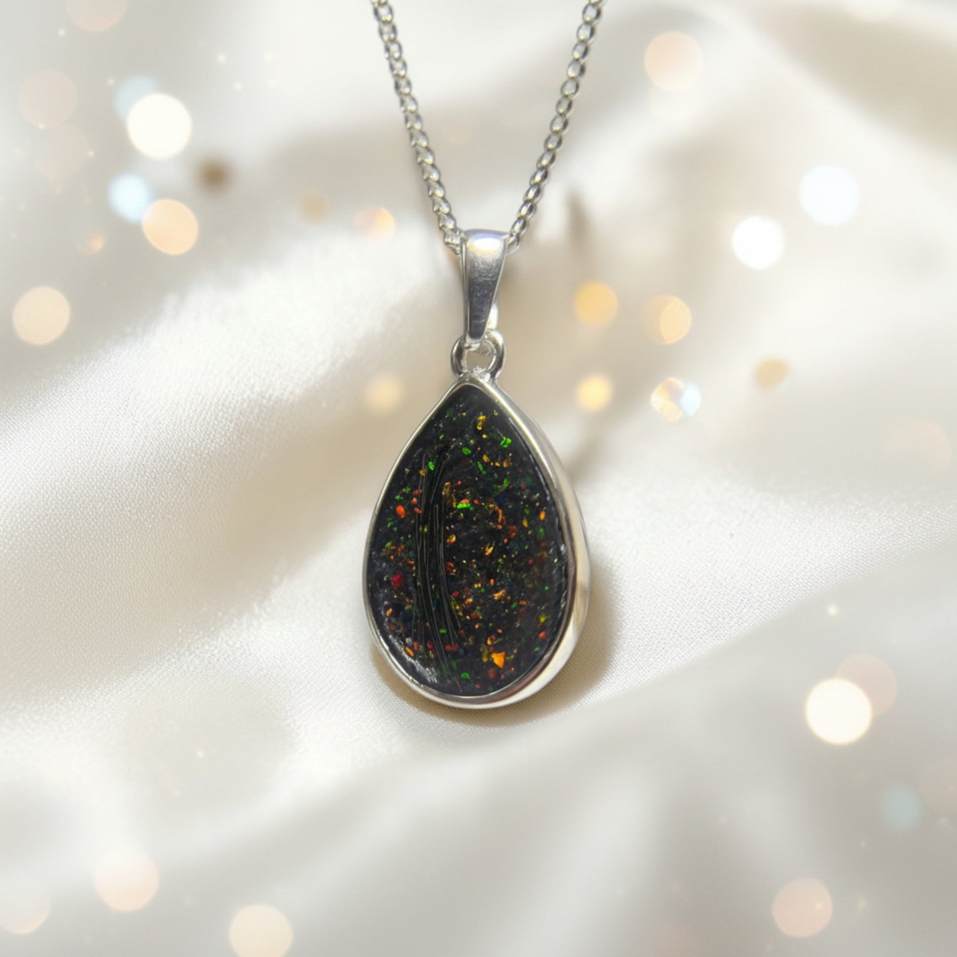 pear drop hair memorial pendant, handcrafted in uk