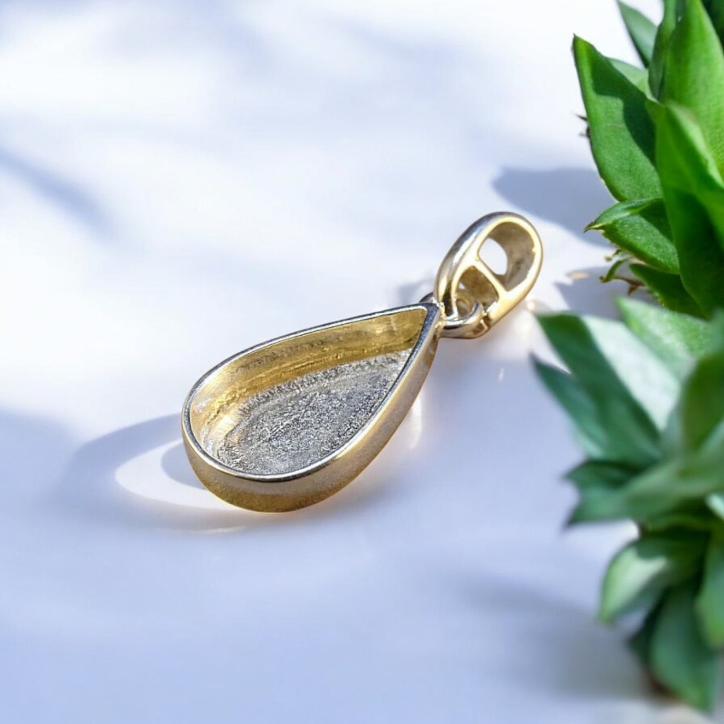 Solid Silver Pear Shaped Pendant
