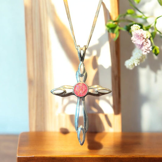 Fancy Solid Silver Cross