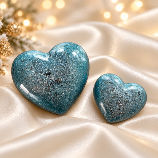 Keepsake memorial Resin and ashes pocket hearts in large and small, handcrafted in Lancashire