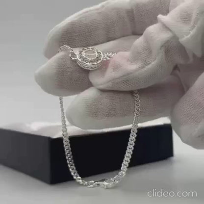 Silver halo memorial bracelet video, handcrafted in Lancashire UK - by keepsake Memorial Jewellery