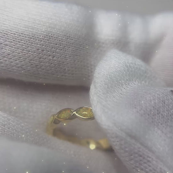 gold full almond eye ring